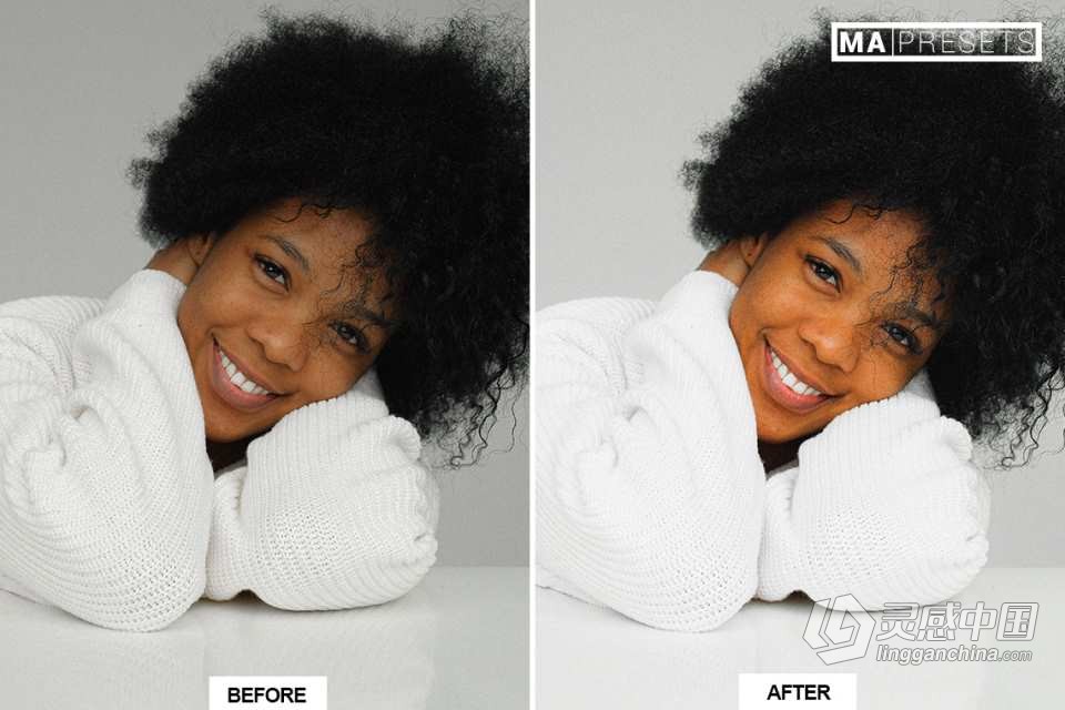 温暖肤色人像lr预设 10 DARK SKIN – Mobile &amp; Desktop Lightroom Presets  灵感中国网 www.lingganchina.com
