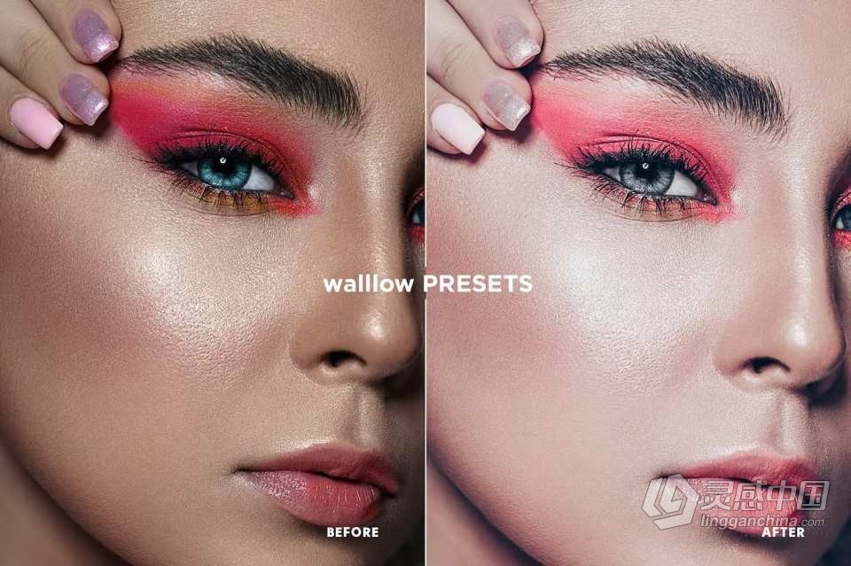 妆容人像修饰调色LR预设 SKIN TONE Lightroom Mobile &amp; Desktop Presets  灵感中国网 www.lingganchina.com