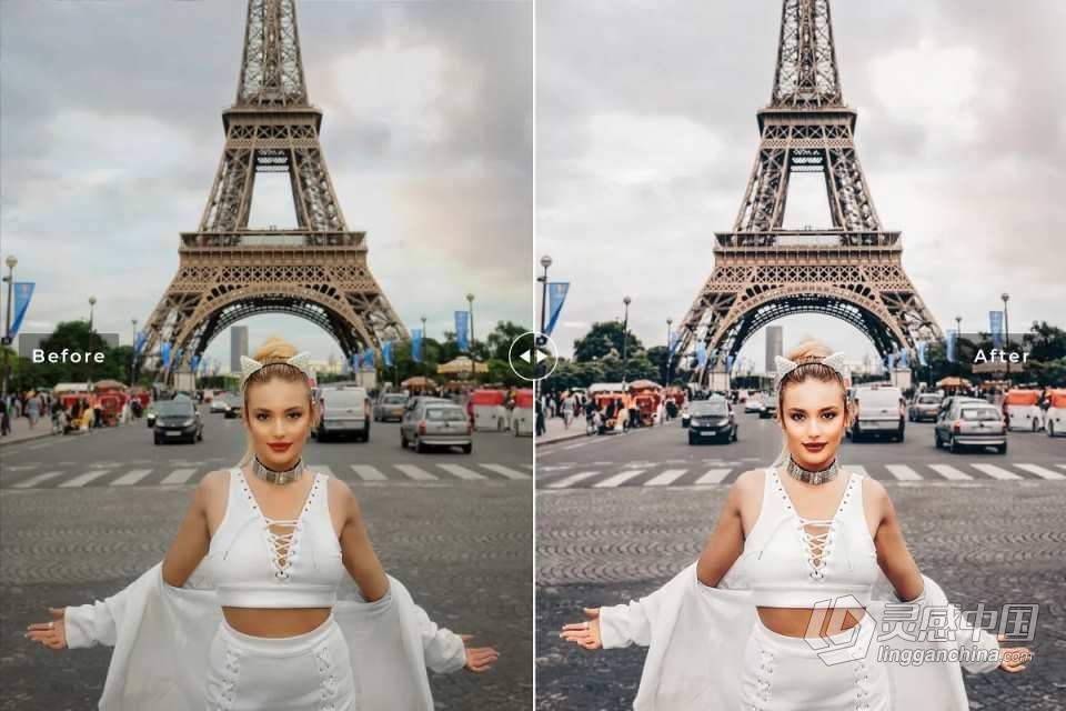 巴黎秋季人像后期调色Lightroom预设 Fall in Paris Pro Lightroom Presets  灵感中国网 www.lingganchina.com