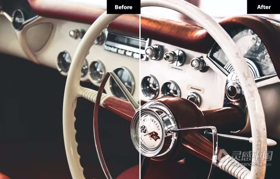 复古汽车后期调色Lightroom预设 9 Retro Automotive Lightroom Presets  灵感中国网 www.lingganchina.com