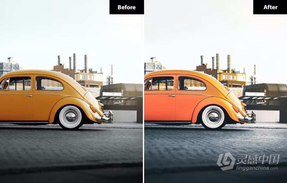 复古汽车后期调色Lightroom预设 9 Retro Automotive Lightroom Presets  灵感中国网 www.lingganchina.com
