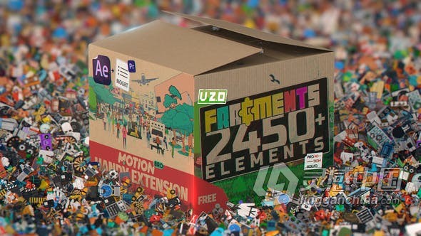AE/PR模板-Fragments 2450+2D卡通动画MG图形元素预设包下载 更新V2.0版  灵感中国网 www.lingganchina.com