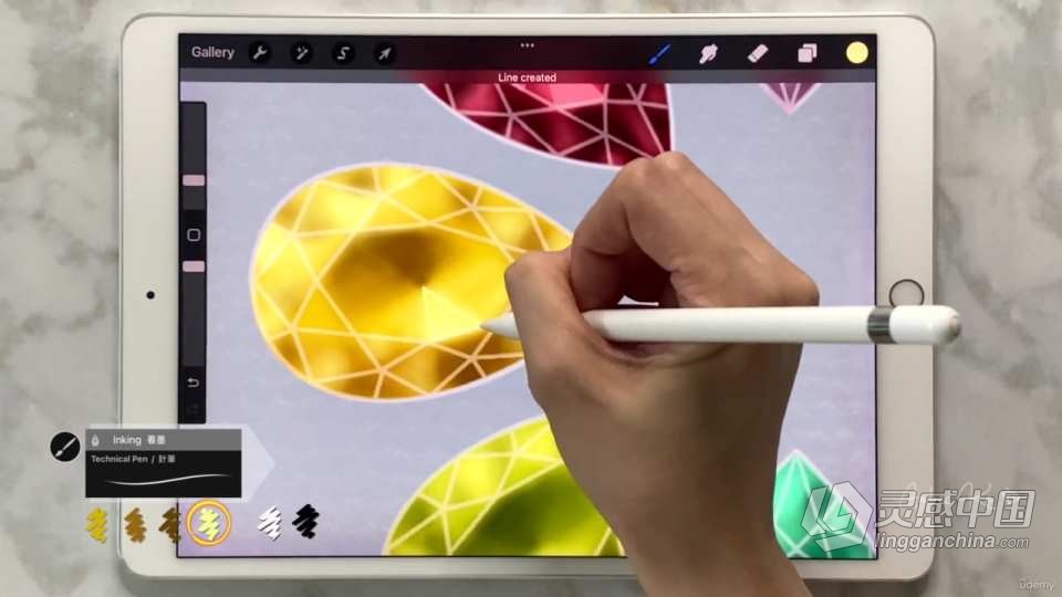 Procreate珠宝设计绘画技术训练视频课程  灵感中国社区 www.lingganchina.com