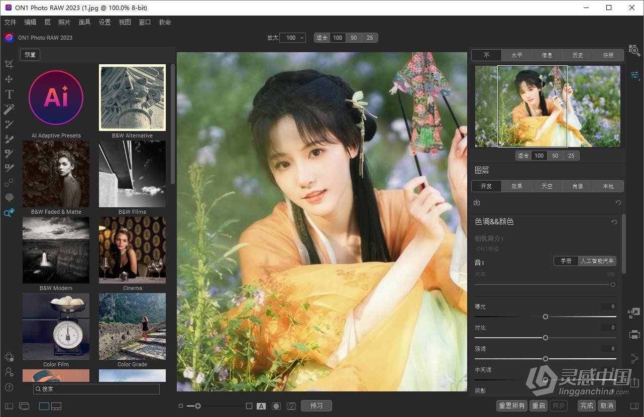 摄影后期终极照片编辑软件 ON1 Photo RAW 2023.1 v17.1.1.13620 中文版 Win版本下载  灵感中国网 www.lingganchina.com