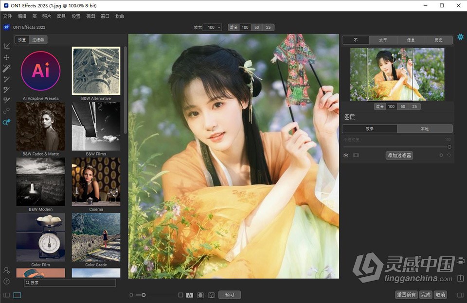 最佳照片效果调色滤镜插件 ON1 Effects 2023.1 v17.1.1.13620 中文版 Win版本下载  灵感中国社区 www.lingganchina.com