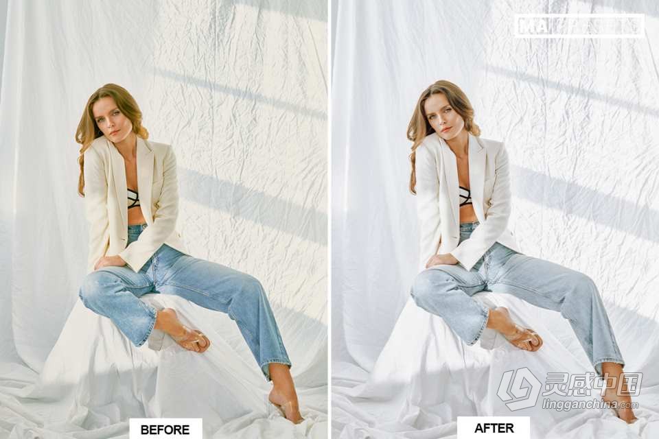 明亮通透干净的人像调色Lightroom预设10 PURE WHITE Lightroom Presets  灵感中国网 www.lingganchina.com