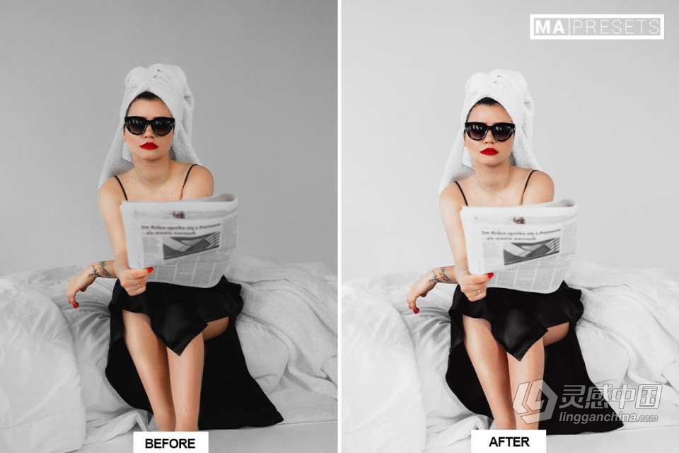 明亮通透干净的人像调色Lightroom预设10 PURE WHITE Lightroom Presets  灵感中国网 www.lingganchina.com