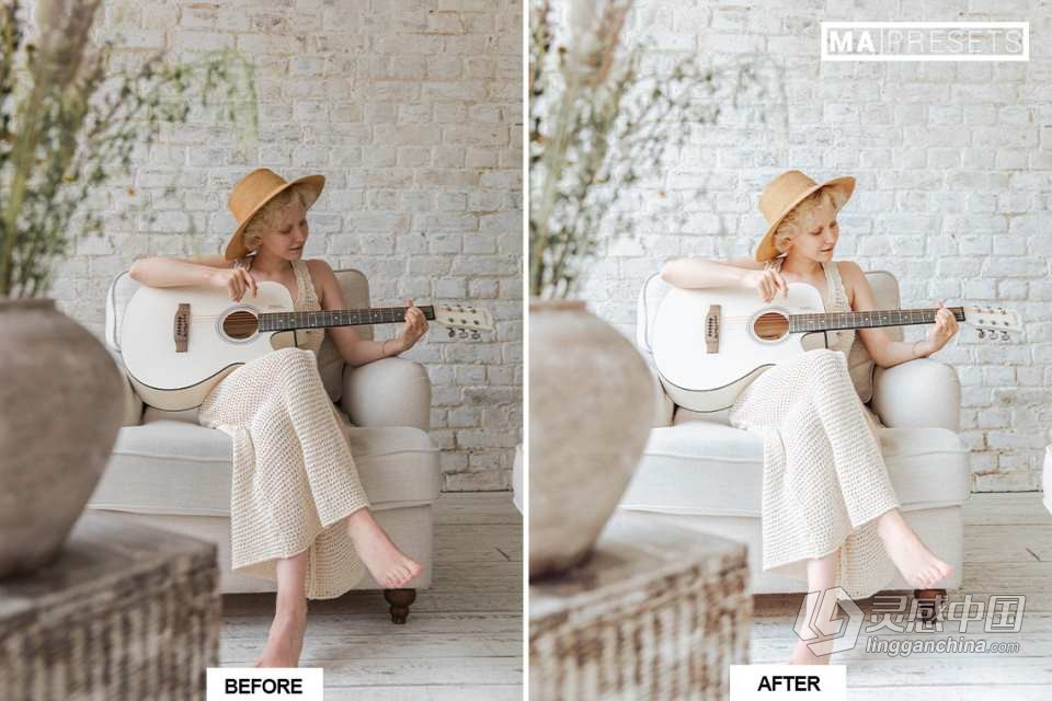明亮通透干净的人像调色Lightroom预设10 PURE WHITE Lightroom Presets  灵感中国网 www.lingganchina.com