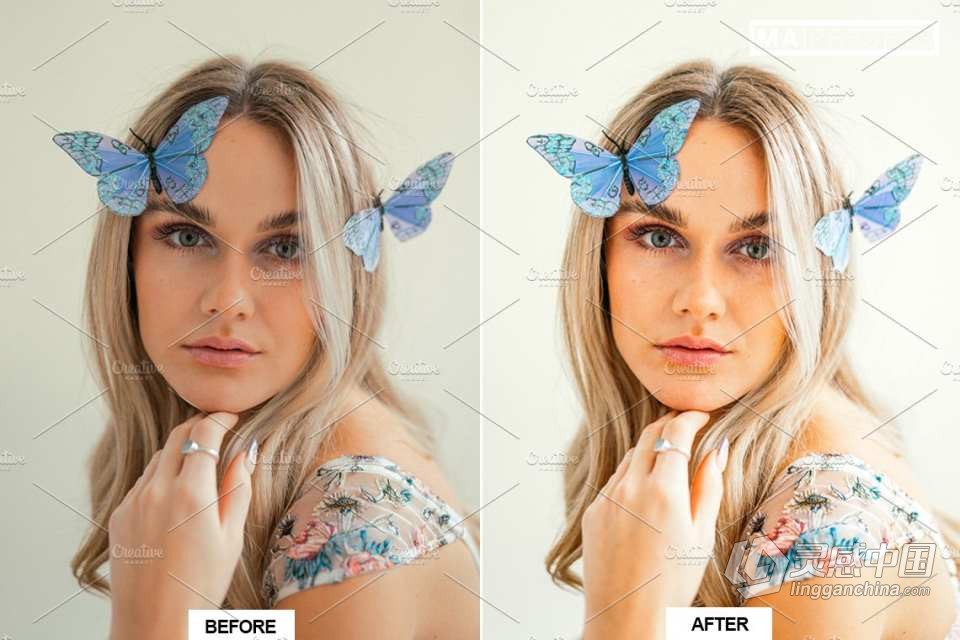 10个专业人像后期调色Lightroom预设 PORTRAIT PRO Lightroom Presets  灵感中国网 www.lingganchina.com