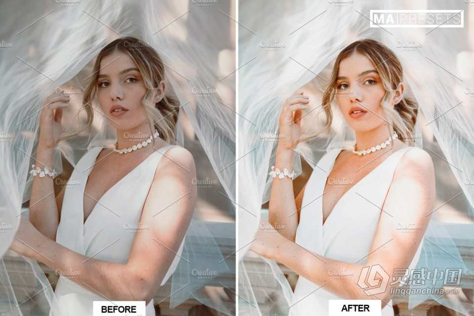 10个专业人像后期调色Lightroom预设 PORTRAIT PRO Lightroom Presets  灵感中国网 www.lingganchina.com