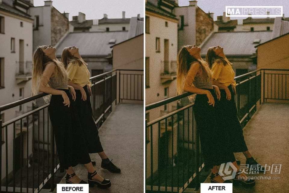 10个一次性电影胶片调色Lightroom预设 RETRO CREAM Lightroom Presets  灵感中国网 www.lingganchina.com