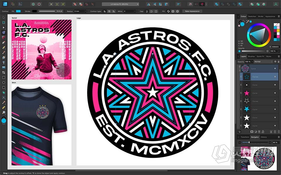 专业矢量图设计软件 Affinity Designer 2.0.3.1688 中文版 WIN版本下载  灵感中国网 www.lingganchina.com