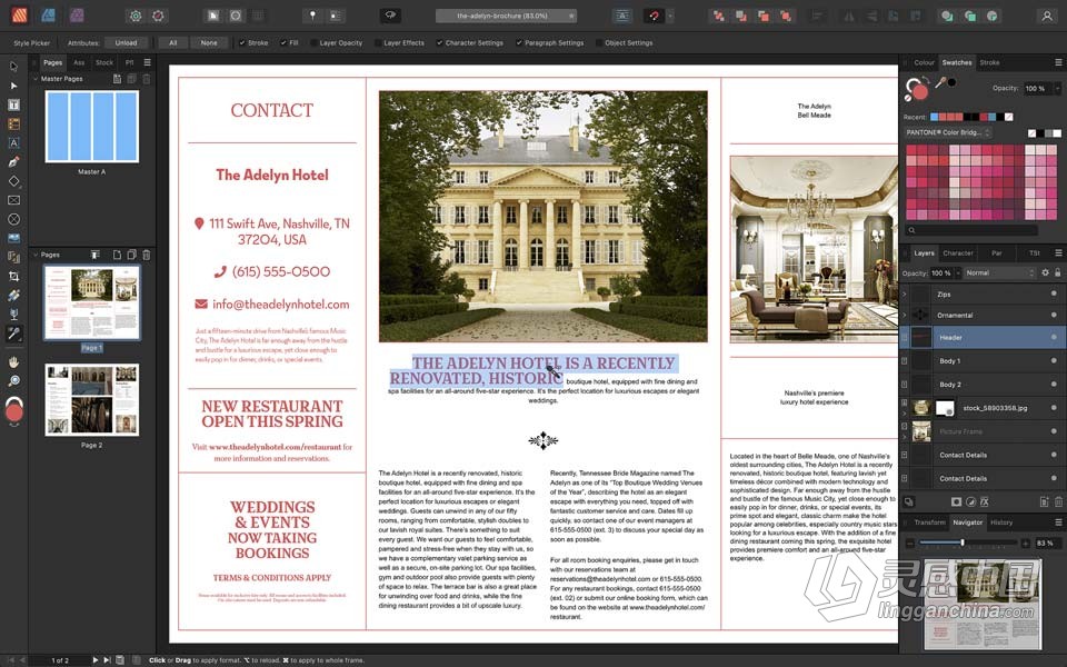 专业出版物排版软件 Affinity Publisher 2.0.3.1688 中文版 WIN版本下载  灵感中国网 www.lingganchina.com