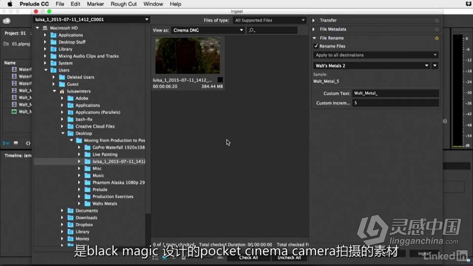 视频制作从拍摄到编辑综合训练视频教程 中文字幕  灵感中国网 www.lingganchina.com