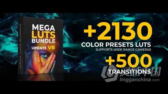 LUT预设-新增到2130+Mega LUTs专业时尚电影级调色预设cube文件下载  灵感中国网 www.lingganchina.com