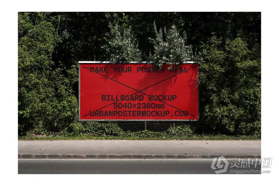PS样机-20款城市街头户外广告牌品牌商业宣传展示海报样机 Billboard Mockup VOL.3  灵感中国网 www.lingganchina.com