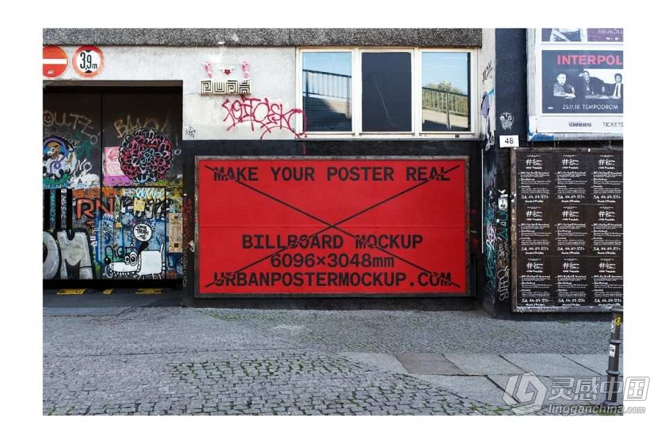 PS样机-20款城市街头户外广告牌品牌商业宣传展示海报样机 Billboard Mockup VOL.3  灵感中国网 www.lingganchina.com