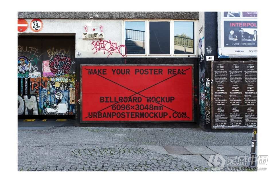 PS样机-20款城市街头户外广告牌品牌商业宣传展示海报样机 Billboard Mockup VOL.3  灵感中国社区 www.lingganchina.com