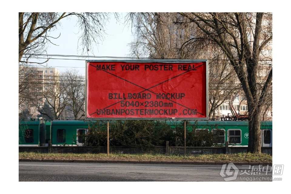 PS样机-20款城市街头户外广告牌品牌商业宣传展示海报样机 Billboard Mockup VOL.3  灵感中国网 www.lingganchina.com