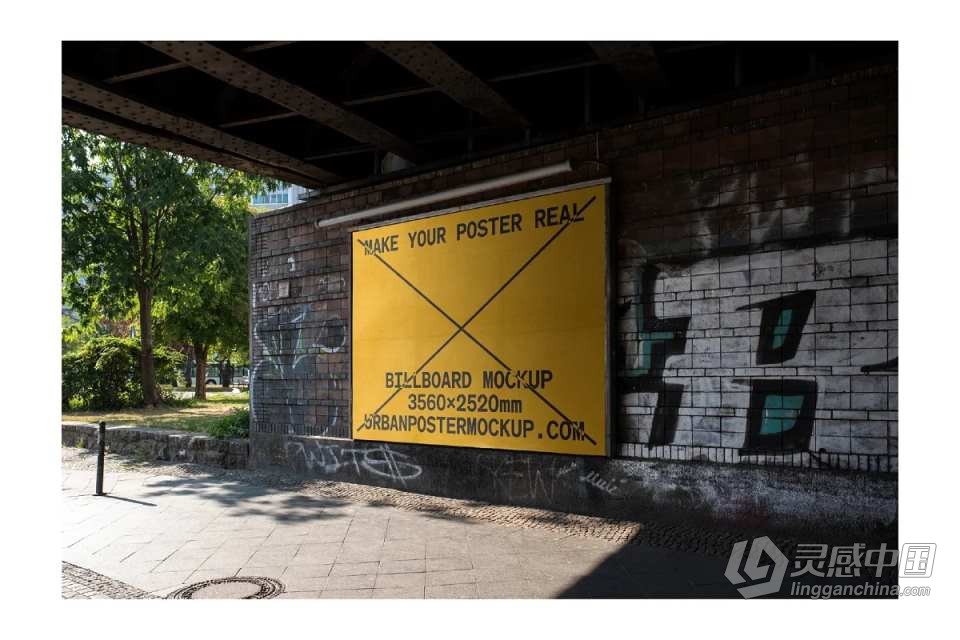 PS样机-20款城市街头户外广告牌品牌商业宣传展示海报样机 Billboard Mockup VOL.3  灵感中国网 www.lingganchina.com
