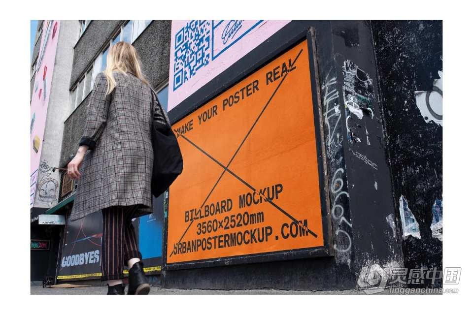 PS样机-20款城市街头户外广告牌品牌商业宣传展示海报样机 Billboard Mockup VOL.3  灵感中国网 www.lingganchina.com