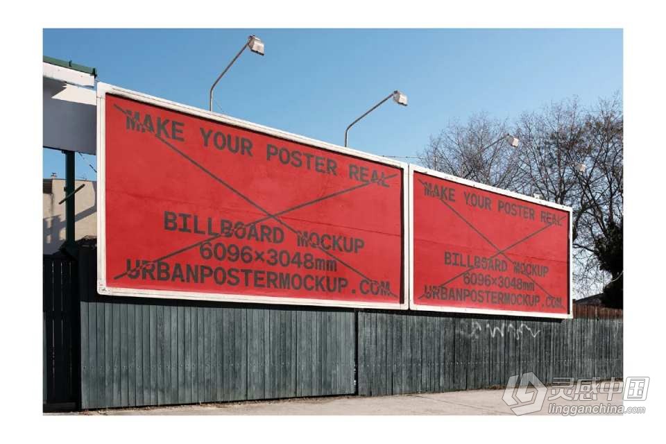 PS样机-20款城市街头户外广告牌品牌商业宣传展示海报样机 Billboard Mockup VOL.3  灵感中国网 www.lingganchina.com