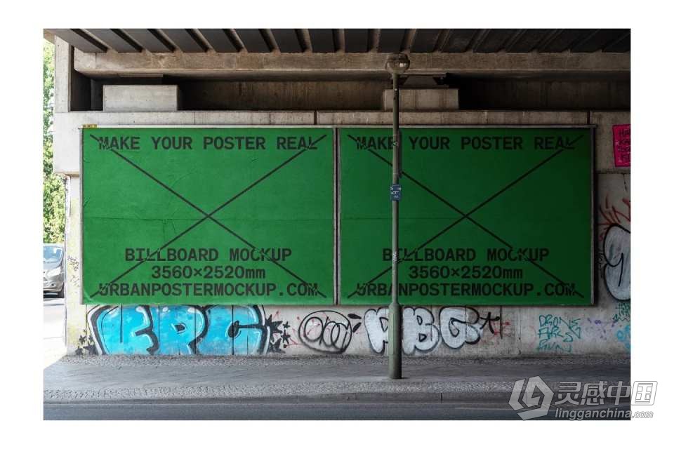 PS样机-20款城市街头户外广告牌品牌商业宣传展示海报样机 Billboard Mockup VOL.3  灵感中国网 www.lingganchina.com