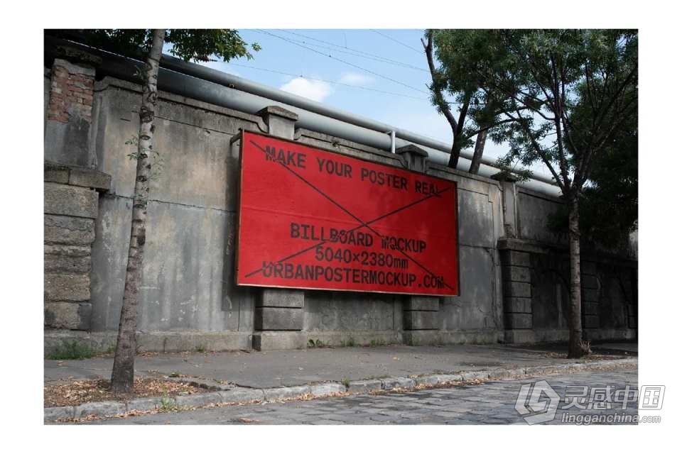 PS样机-20款城市街头户外广告牌品牌商业宣传展示海报样机 Billboard Mockup VOL.3  灵感中国网 www.lingganchina.com