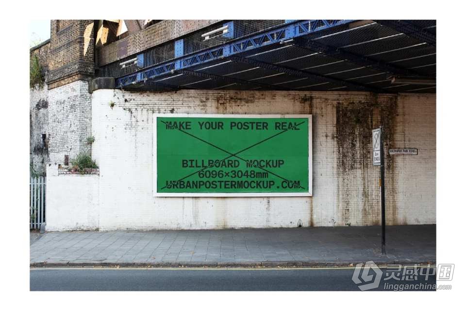 PS样机-20款城市街头户外广告牌品牌商业宣传展示海报样机 Billboard Mockup VOL.1  灵感中国网 www.lingganchina.com