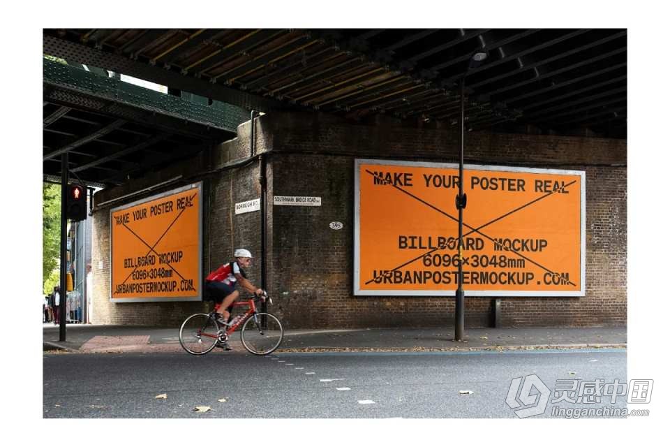 PS样机-20款城市街头户外广告牌品牌商业宣传展示海报样机 Billboard Mockup VOL.1  灵感中国网 www.lingganchina.com