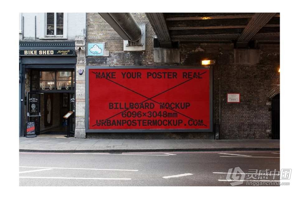 PS样机-20款城市街头户外广告牌品牌商业宣传展示海报样机 Billboard Mockup VOL.1  灵感中国网 www.lingganchina.com