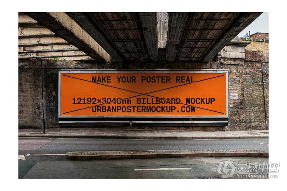 PS样机-20款城市街头户外广告牌品牌商业宣传展示海报样机 Billboard Mockup VOL.1  灵感中国网 www.lingganchina.com