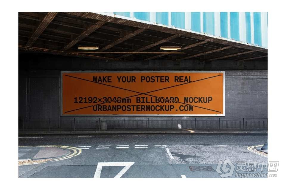 PS样机-20款城市街头户外广告牌品牌商业宣传展示海报样机 Billboard Mockup VOL.1  灵感中国网 www.lingganchina.com