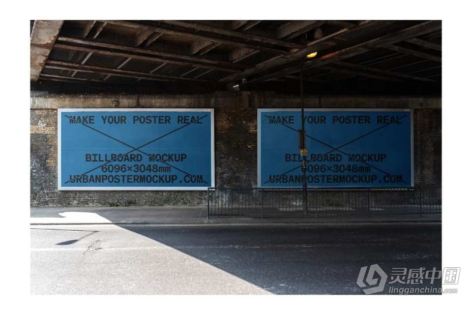 PS样机-20款城市街头户外广告牌品牌商业宣传展示海报样机 Billboard Mockup VOL.1  灵感中国网 www.lingganchina.com