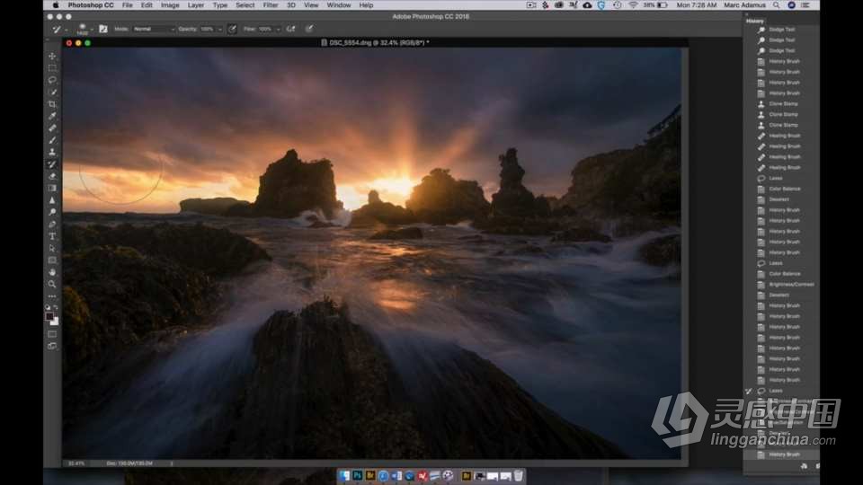 摄影师 Marc Adamus 克隆绘画和历史技术选择风光教程 中英字幕  灵感中国网 www.lingganchina.com