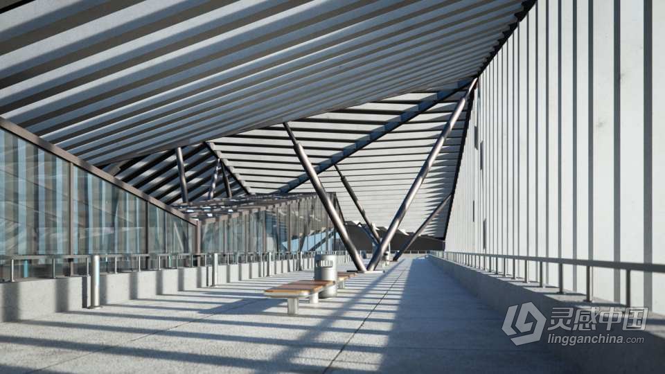 现代辉煌城市企业建筑楼房酒店购物中心3D模型多种三维软件格式  灵感中国网 www.lingganchina.com
