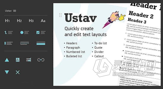AE脚本-快速创建编辑文本排版布局设计 Ustav v1.0.1 Win/Mac 附使用教程  灵感中国社区 www.lingganchina.com