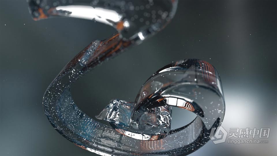 C4D与RealFlow液体Logo标志演绎动画完整制作视频教程  灵感中国网 www.lingganchina.com
