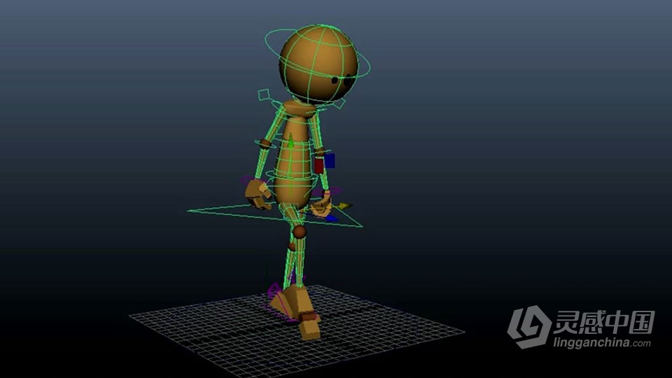 Maya动画课角色标准走路中文视频教程  灵感中国社区 www.lingganchina.com