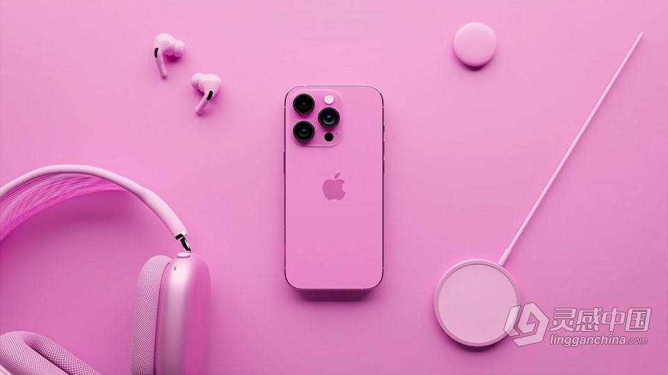 Blender苹果手机iPhone 14 Pro建模与渲染视频教程  灵感中国网 www.lingganchina.com