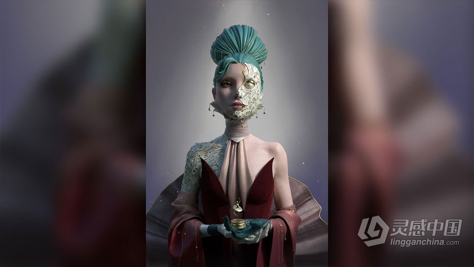 Zbrush三维角色插图设计全流程大师级视频教程  灵感中国网 www.lingganchina.com
