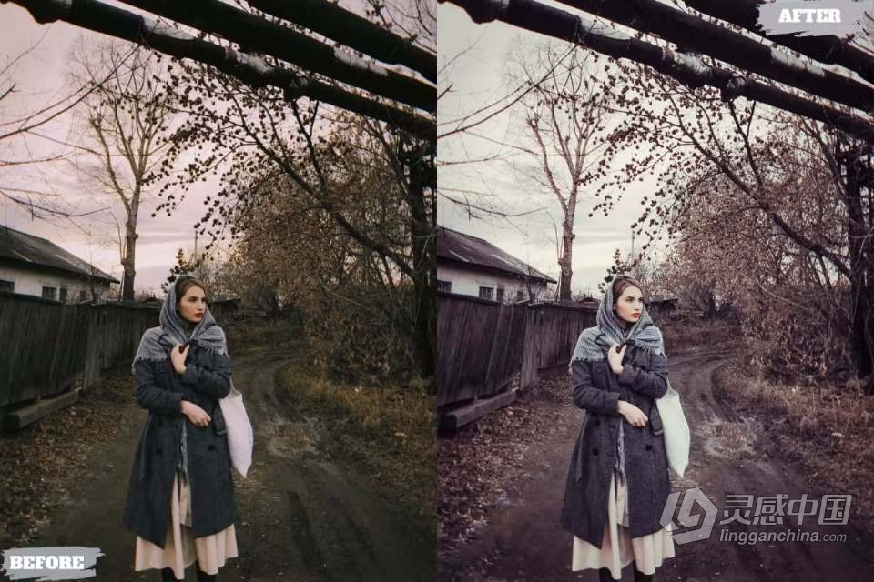 秋季户外复古胶片Lightroom调色预设 Potrait Outdoor Lightroom Presets  灵感中国网 www.lingganchina.com
