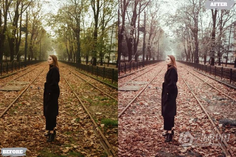 秋季户外复古胶片Lightroom调色预设 Potrait Outdoor Lightroom Presets  灵感中国网 www.lingganchina.com