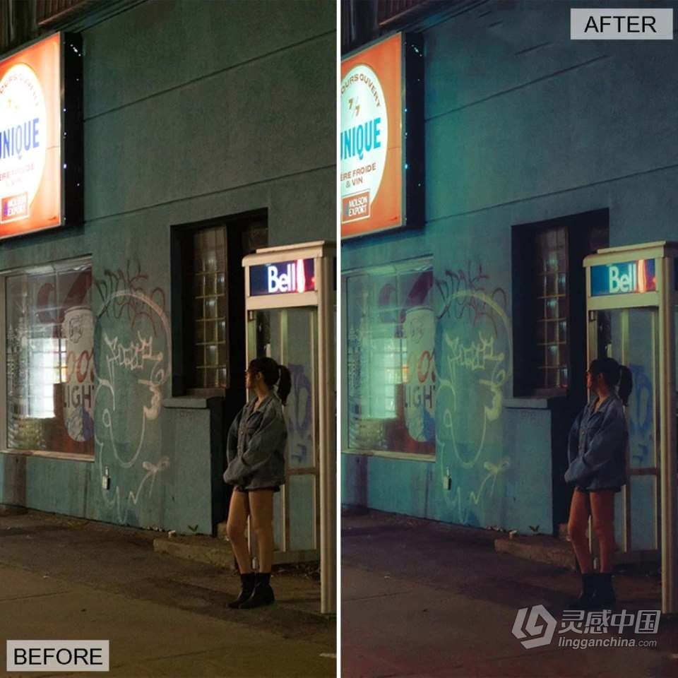 酒吧夜景城市人像后期调色Lightroom预设 night club desktop &amp; mobile presets  灵感中国网 www.lingganchina.com