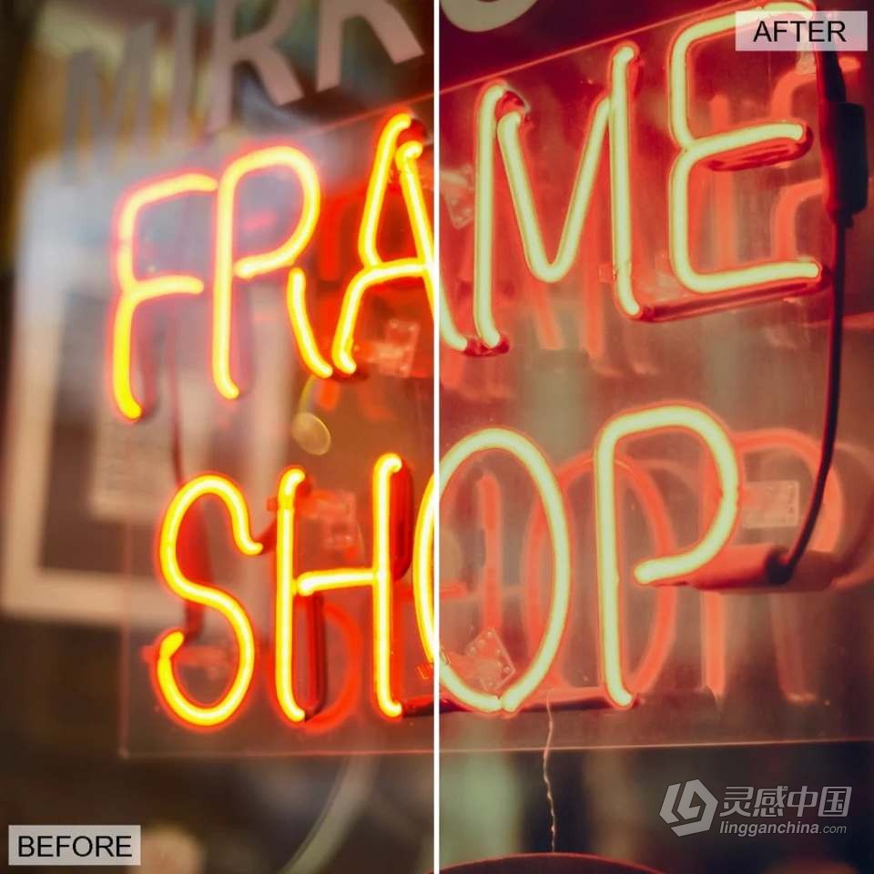 酒吧夜景城市人像后期调色Lightroom预设 night club desktop &amp; mobile presets  灵感中国网 www.lingganchina.com