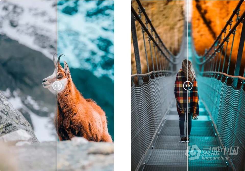 INS青橙色调电影风光后期调色Lightroom预设 OnPresets- ORANGE &amp; TEAL  灵感中国网 www.lingganchina.com
