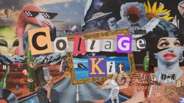 AE脚本预设包-Collage Kit 398个创意拼贴剪纸元素定格动画叠加AE脚本预设包 AtomX版预设包下载  灵感中国网 www.lingganchina.com