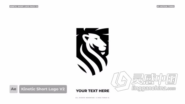 AE模板-Kinetic Short Logo故障标志动画视频AE模板下载  灵感中国网 www.lingganchina.com