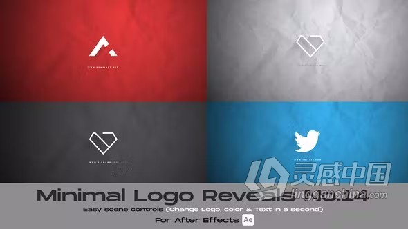 AE模板-简单粒子标志适合视频结尾LOGO动画AE模板下载  灵感中国网 www.lingganchina.com