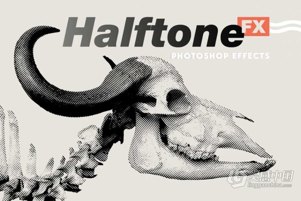 PSD样式模板-雕版印刷复古半色调照片特效PSD模板 Halftone FX – PSD Press Effects  灵感中国网 www.lingganchina.com